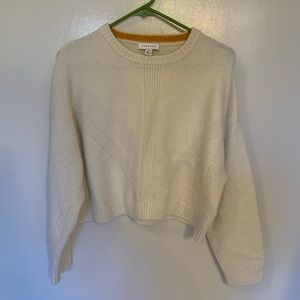 Topshop Cropped Cream Sweater